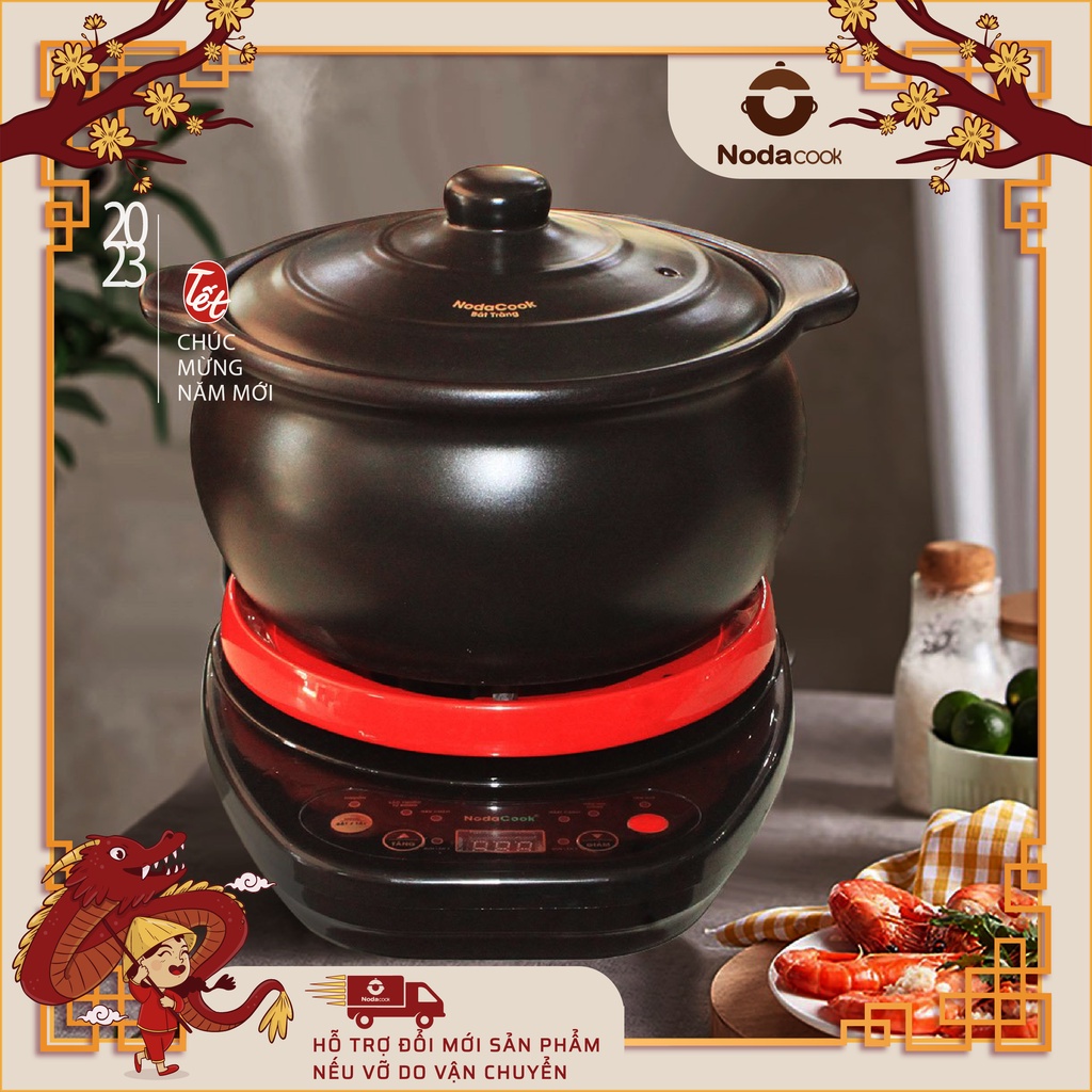 Nồi đất kho cá điện 1,2 - 3 lít NodaCook