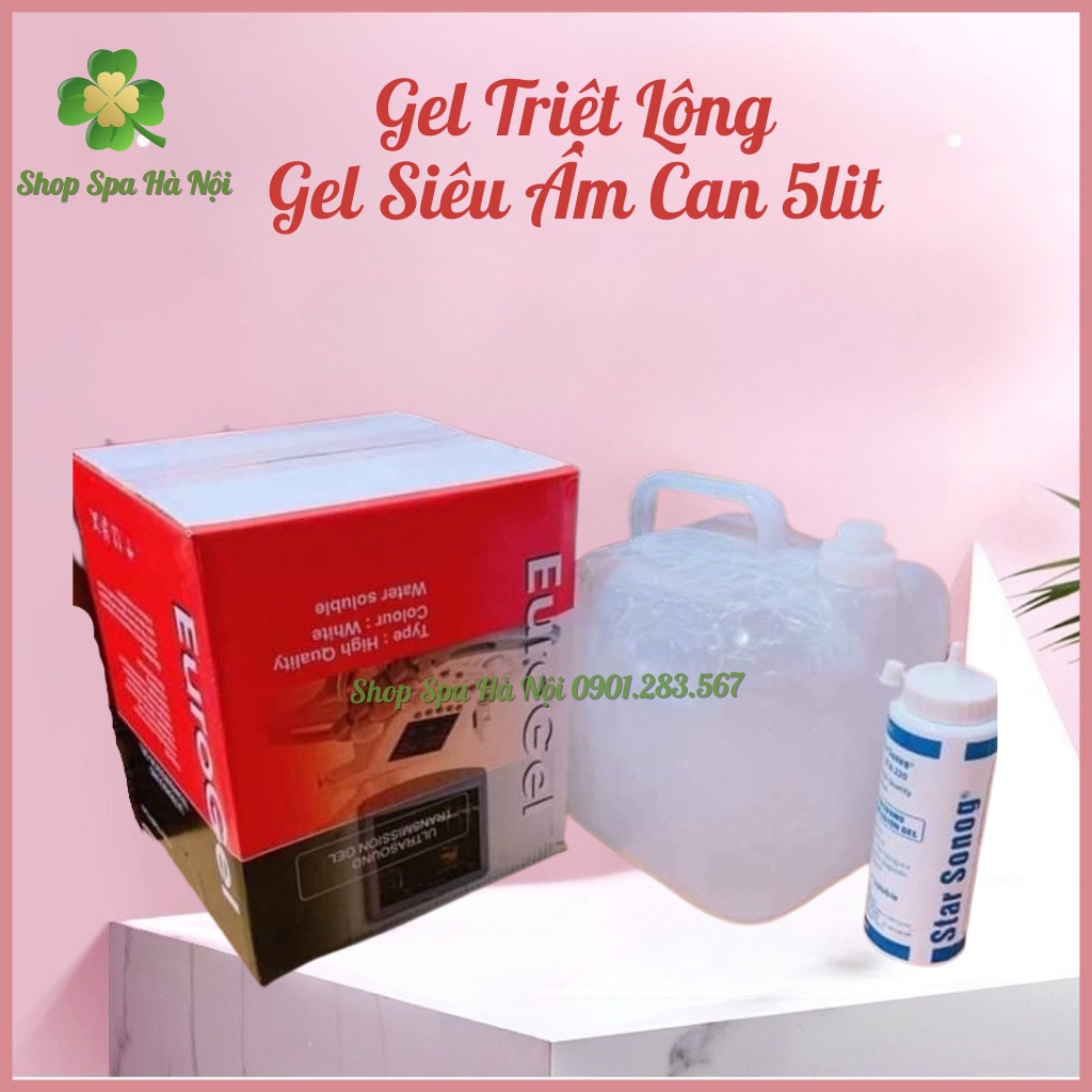 Gel Triệt Lông Cho Spa Can 5 LÍt Kèm Chai Chiết