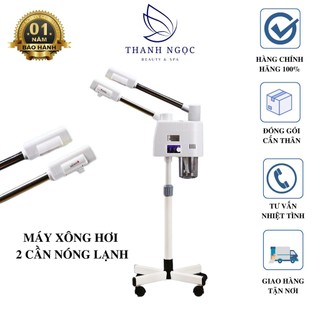 Máy xông hơi 2 cần nóng lạnh, máy phun xương spa, bảo hành chính hãng 12 tháng.
