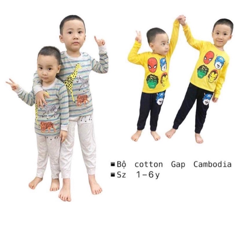 BỘ THUN DÀI TAY GAP BÉ TRAI