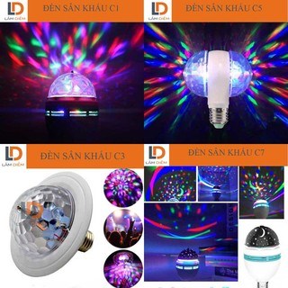 Bóng đèn led cầu xoay sân khấu tự động nhiều màu đuôi e27
