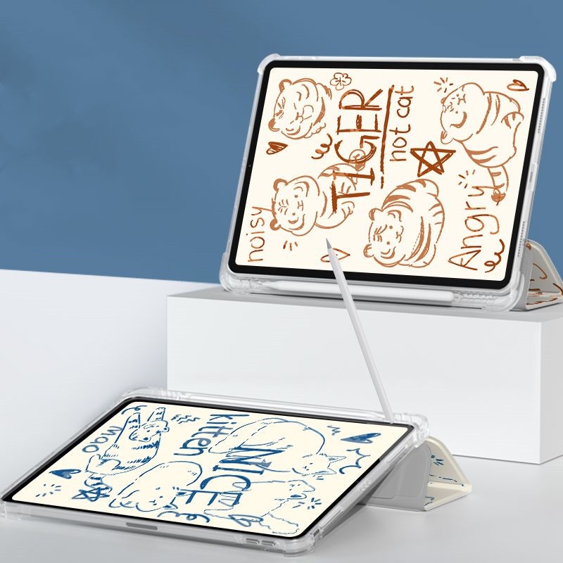 Ốp Máy Tính Bảng Mềm Hình Chó Mèo Cho iPad GEN10 7 / 8 / 9 Air4 / Air5 Pro11 "Pro12.9" 2022 Pro10.5 "mini6