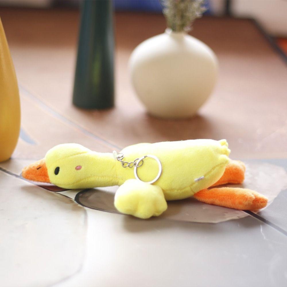 Móc Khóa Hình Ngỗng Trắng Nhồi Bông Dễ Thương