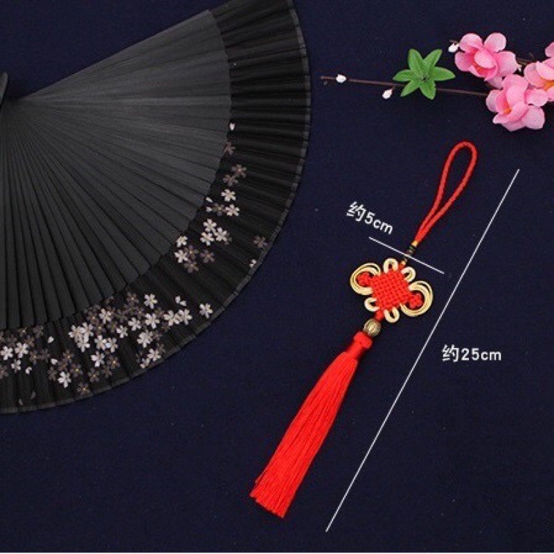 Mặt Dây Chuyền Tua Rua Thắt Nút Cỡ Nhỏ Phong Cách Trung Hoa Trang Trí Lễ Hội ruiyan