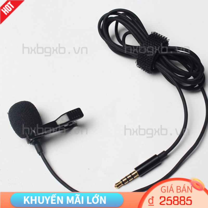 Micro mini rảnh tay dạng kẹp giắc cắm 3.5mm dành cho điện thoại iPhone