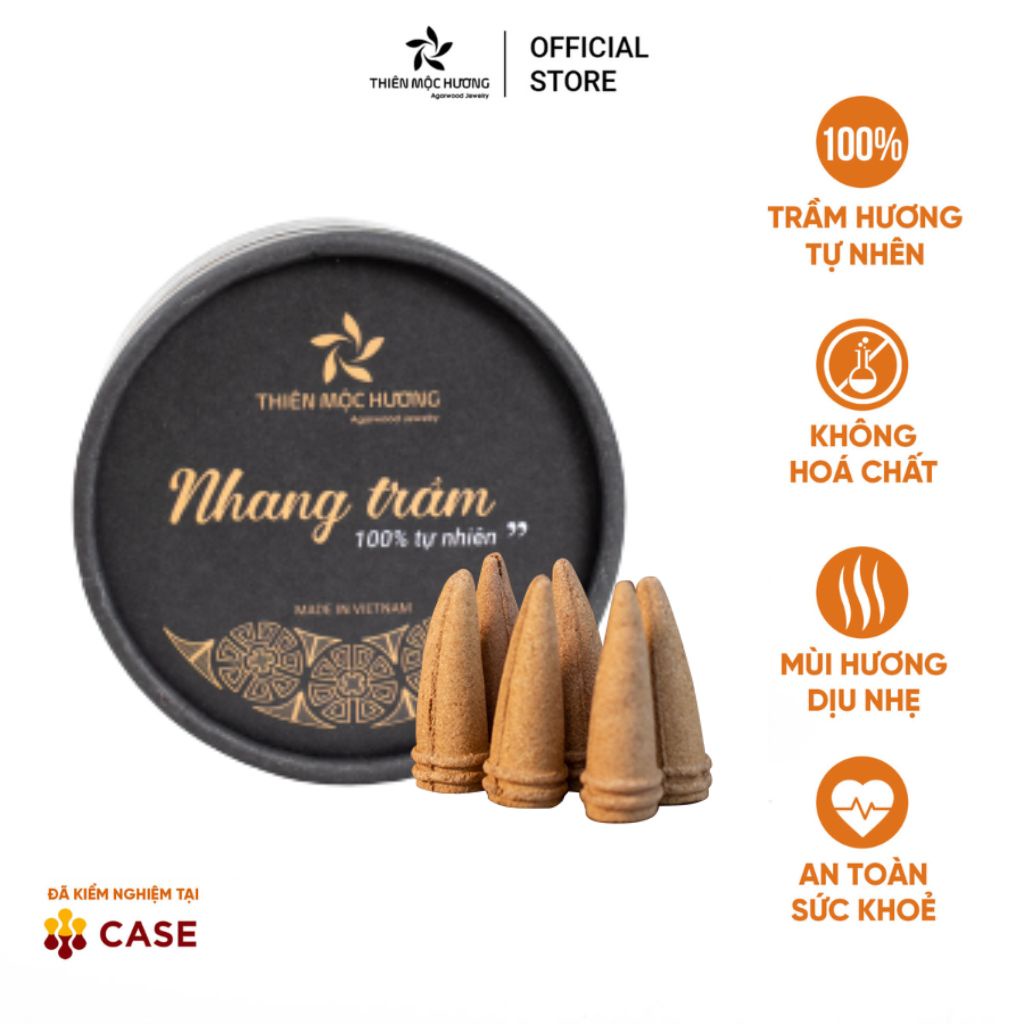 Nụ trầm hương cao cấp THIÊN MỘC HƯƠNG, nhang sạch, trầm hương tự nhiên, xông nhà, xông văn phòng hộp 40 nụ