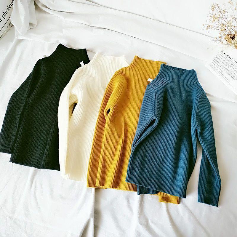 Áo Sweater Cổ Lọ Thời Trang Thu Đông Cho Bé