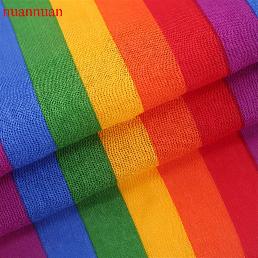 Khăn rằn cotton quàng đầu buộc cổ tay hình vuông màu cầu vồng cho cộng đồng LGBT