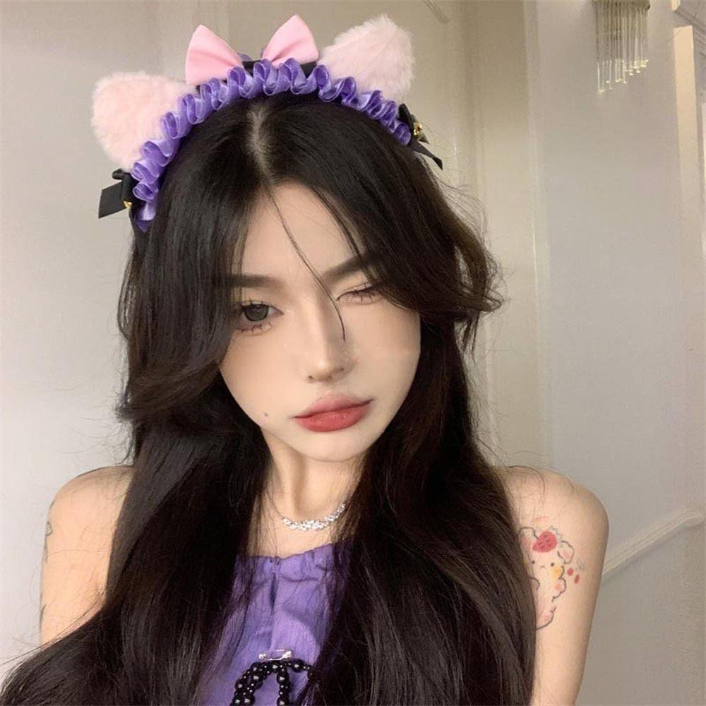 ANEMONE Băng Đô Cài Tóc Đính Chuông Dễ Thương Cho Nữ