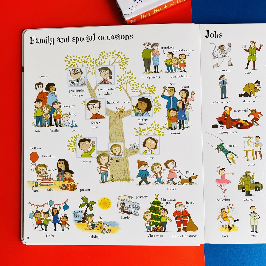 Sách khổng lồ học từ vựng tiếng anh Big Book of English Words Usborne cho bé