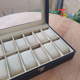 Hộp đựng đồng hồ 12 chiếc bọc da cao cấp