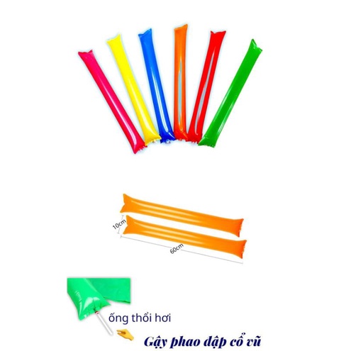CẶP GẬY CỔ VŨ CONCERT BƠM HƠI - BỘ 2 PHAO ĐẬP CỔ ĐỘNG BÓNG ĐÁ