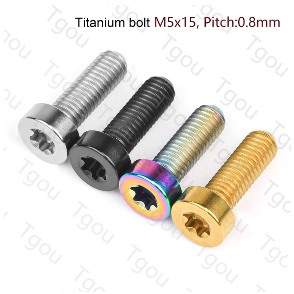 Bu Lông Gắn Tay Lái Xe Đạp Đầu Vuông Bằng Titan M5x15mm Torx T25