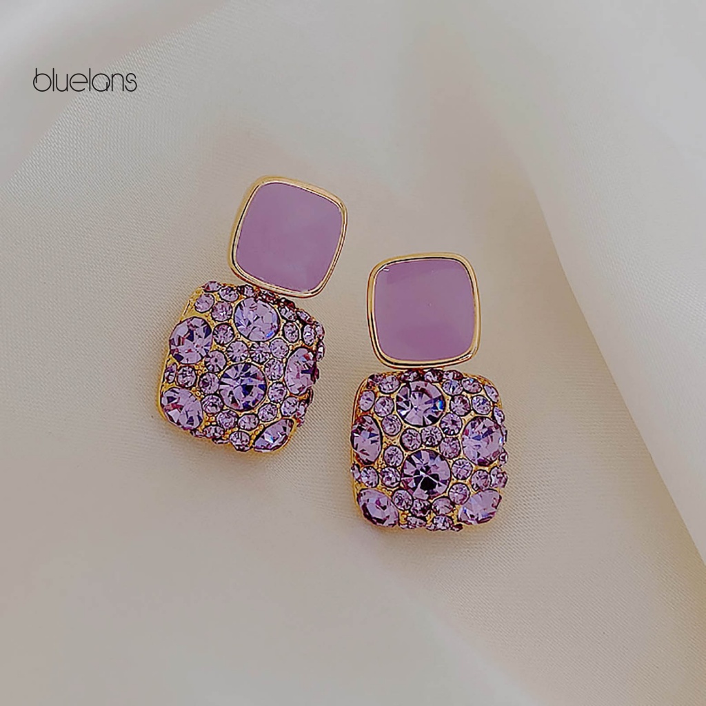 1 Đôi Bông Tai Đính Đá Thời Trang Âu Mỹ