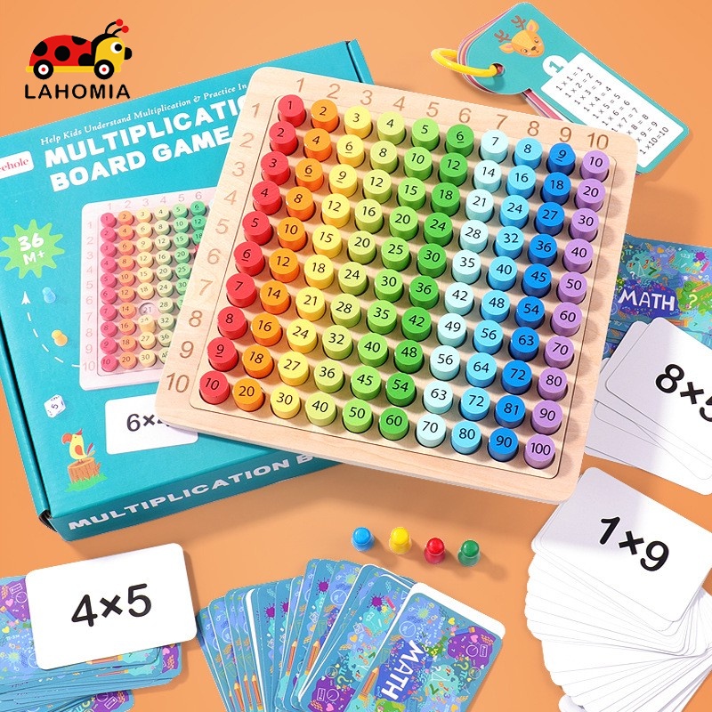 LAHOMIA Bảng đồ chơi phép nhân học tập theo phương pháp montessori đa năng vui nhộn dành cho trẻ em