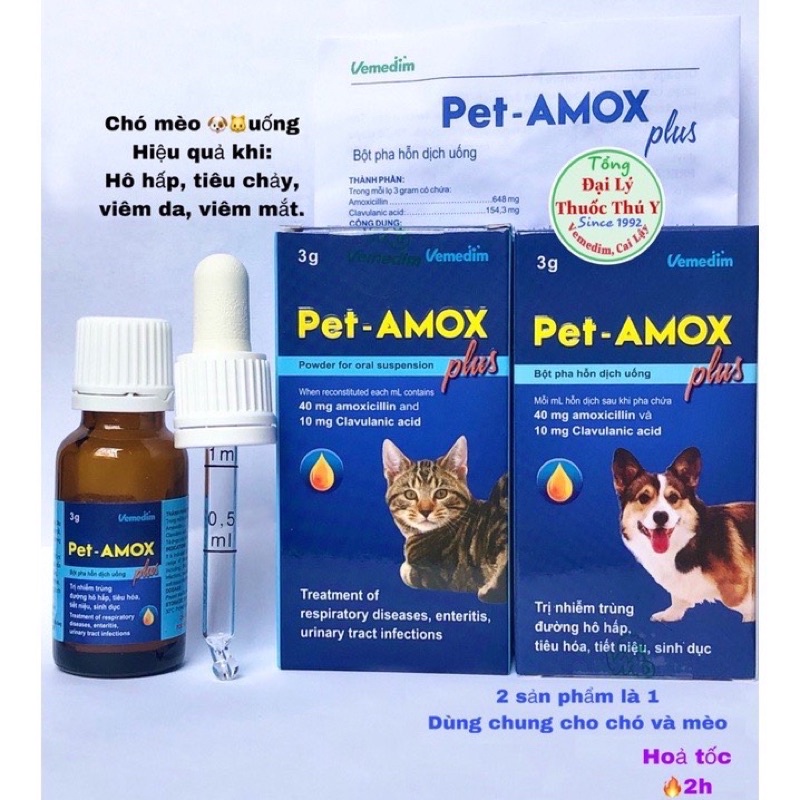 Pet Amox - chuyên dùng cho chó mèo
