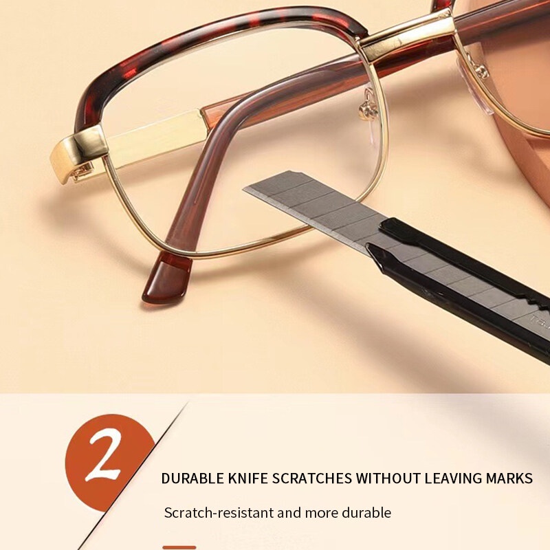 Kính Đọc Sách Gọng Lớn Bằng Kim Loại Pha Lê Thời Trang Thoải Mái