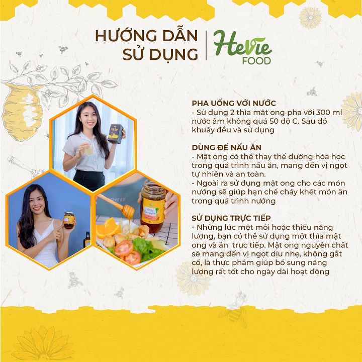 HEVIEFOOD - MẬT ONG TIỆN LỢI TĂNG CƯỜNG ĐỀ KHÁNG (HỘP 20 GÓI)