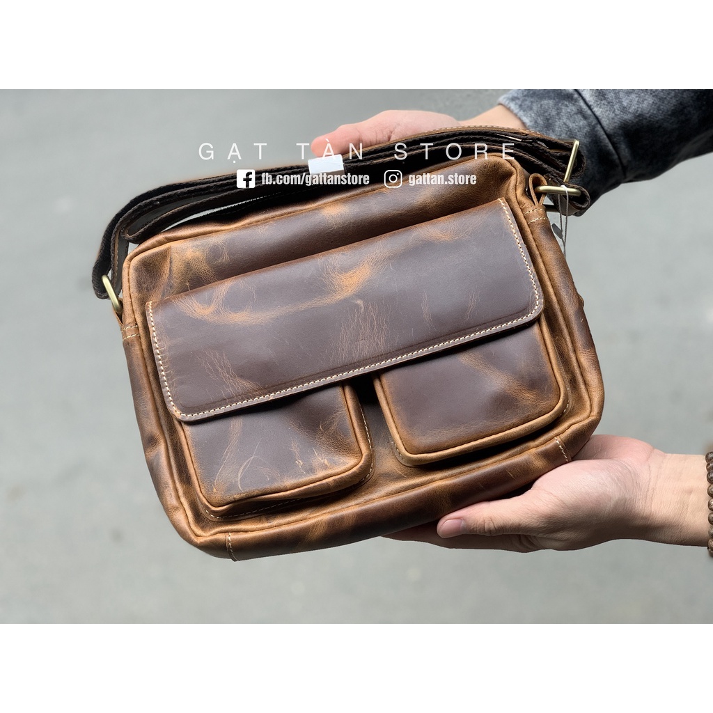 Túi đeo chéo đựng IPAD / Cao Cấp Hàng Đẹp Gạt Tàn Store / Cam Kết Da Bò Thật 100% - IP254