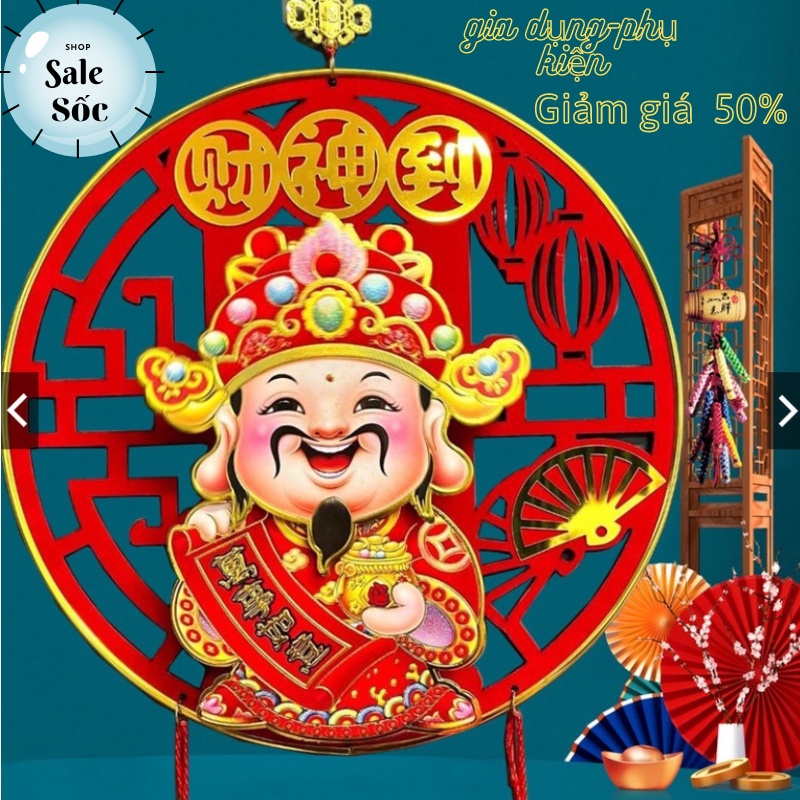Dải Treo Thần Tài Lắc Đầu Gọi Tài Lộc, Thần Tài Tết Cầu May Mắn, Tài Lộc. Đồ trang trí Thần Tài Tết Nhiều màu sắc