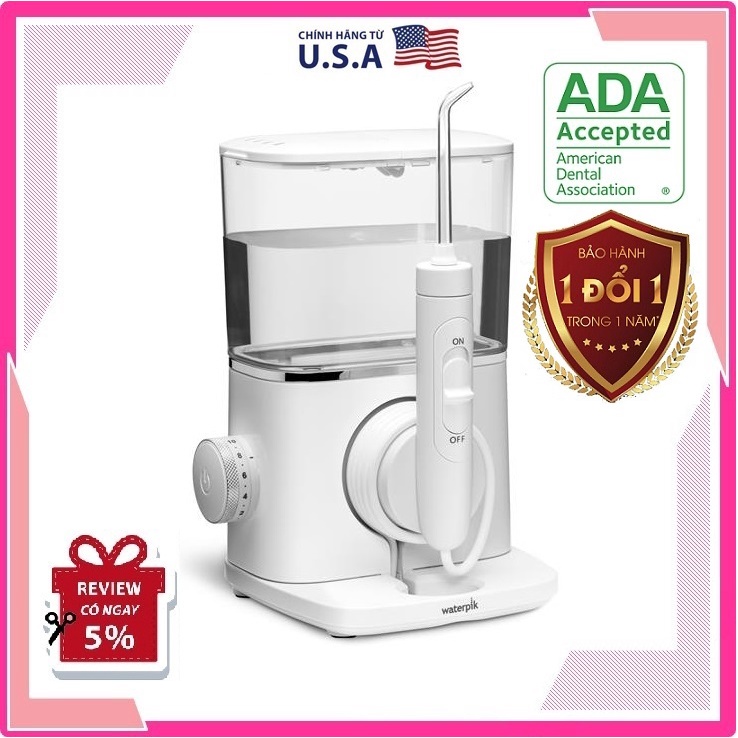 Máy Tăm Nước Waterpik Gia Đình Để Bàn WF-07 | BH Chính Hãng 1 đổi 1 trong 12 tháng