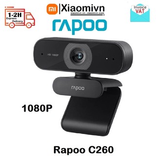 Webcam rapoo c260 full hd 1080p, xoay linh hoạt, góc siêu rộng 95° - bảo hành 2 năm