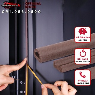 Combo 10 mét gioăng D, gioăng dán cửa gỗ, gioăng giảm trấn, gioăng chống ồn cánh cửa nhà, gioăng chống bụi, ron D