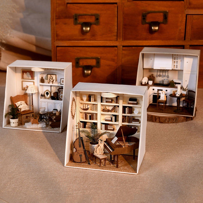 Bộ Đồ Chơi Lắp Ráp Mô Hình Ngôi Nhà Thông Minh 3D Bằng Giấy diy Dành Cho Trẻ Em