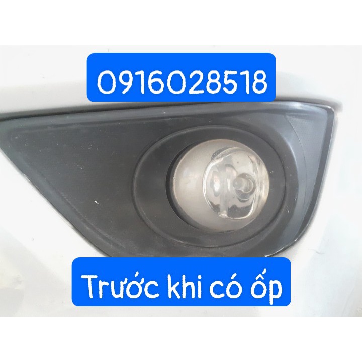 Ốp đèn gầm, đèn sương mù trước xe Toyota Innova 2012-2016 mạ Crom sáng bóng, ốp xi mạ xe o to
