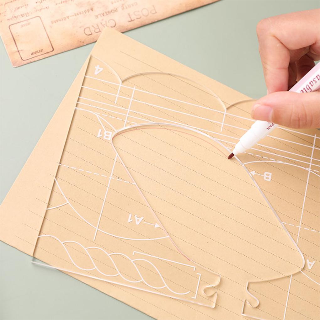 [spl] Bộ 4 Khuôn Rỗng Trong Suốt Chắc Chắn Dùng Để May Vá DIY