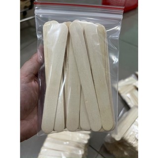 25 que đè lưỡi 1.8cm x 15cm, que kem gỗ hanmade