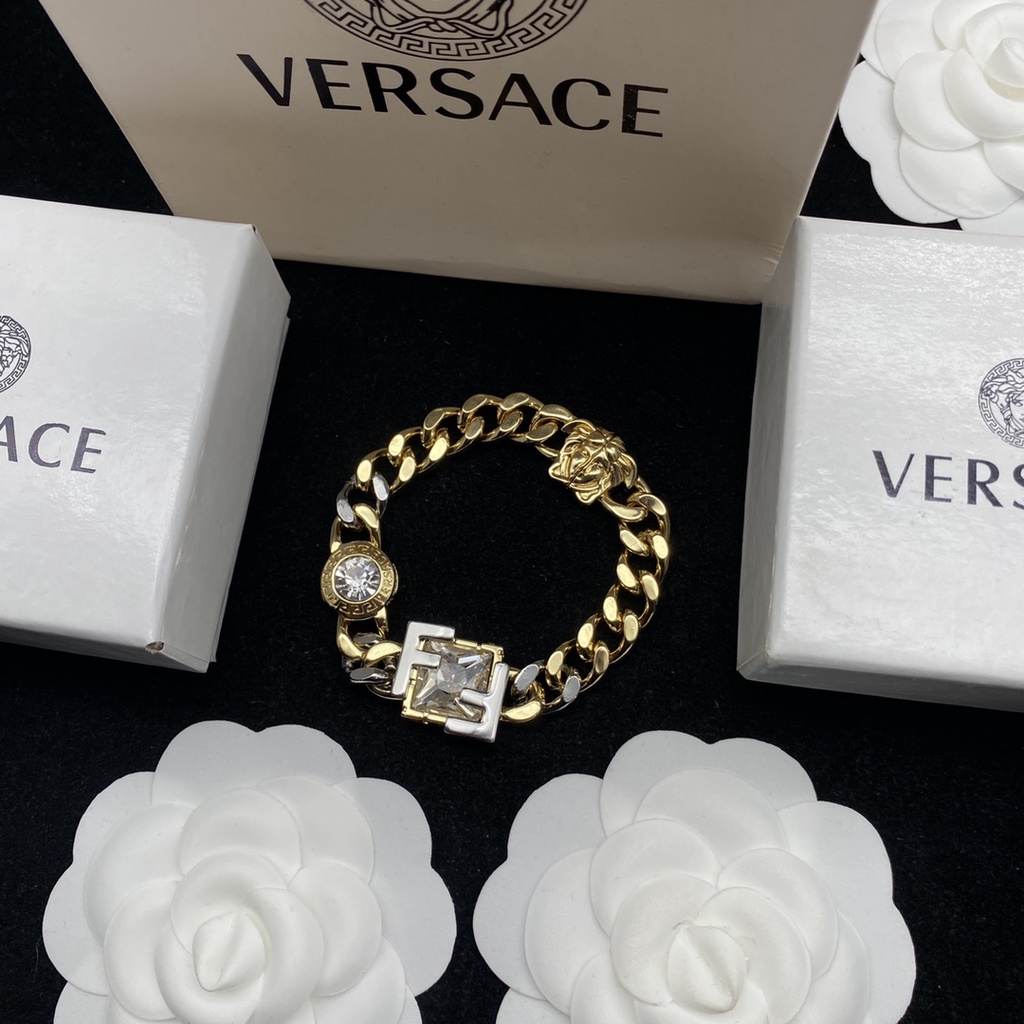 Vòng cổ / Vòng Tay VERSACE Bằng Thép Titan Thời Trang Cao Cấp Cho Nam Nữ