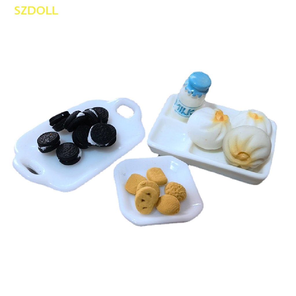 Mô Hình Đĩa Muỗng / Khay Đựng Bánh Trang Trí Nhà Búp Bê