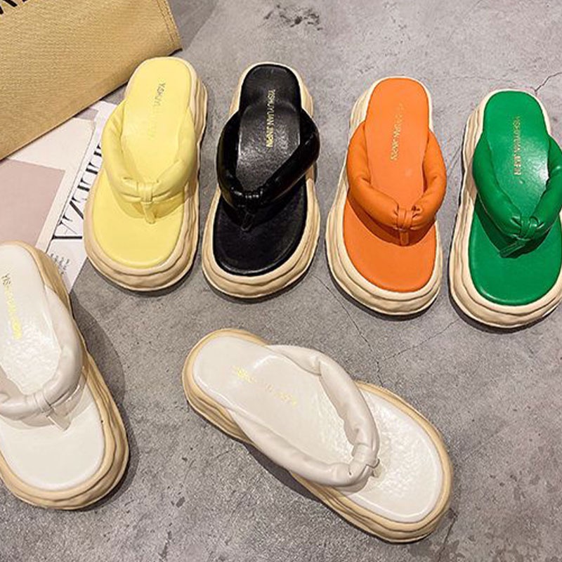 Đôi dép xỏ ngón RENBEN đế xốp dày thời trang đi biển cao cấp cho nữ