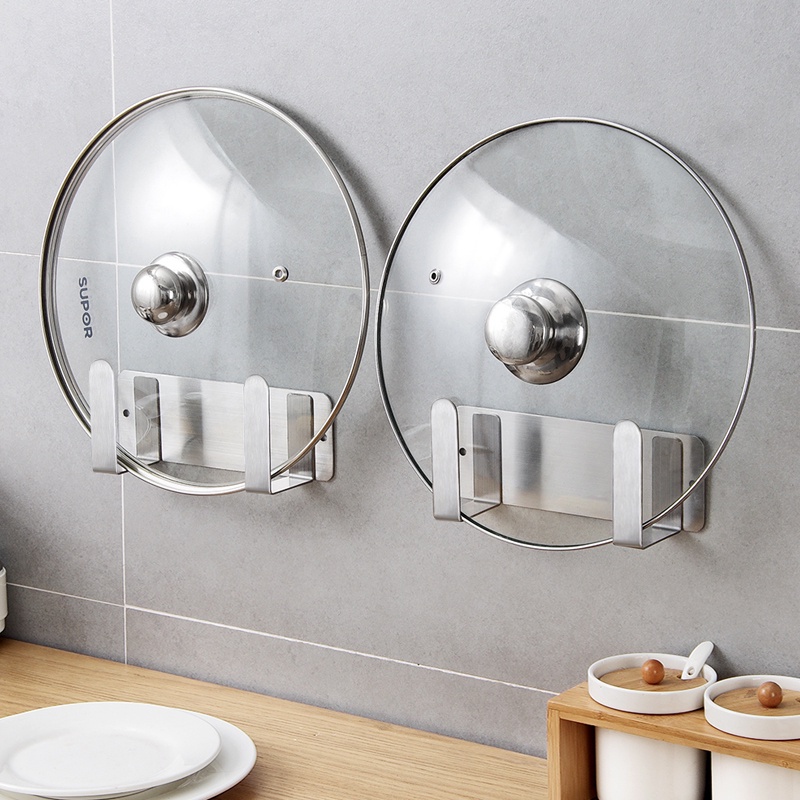 Giá treo nắp nồi - Giá để thớt dán tường siêu chắc, tiện lợi V01