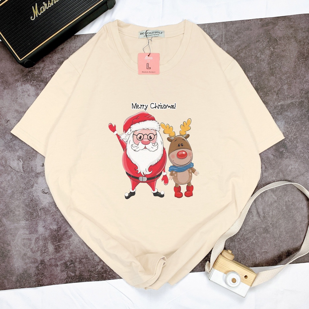 Áo thun tay ngắn Be Yourself unisex size M L XL - ÔNG GIÀ NOEL TUẦN LỘC CUTE