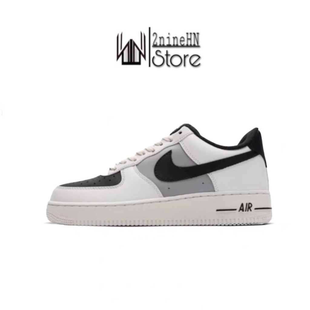 Giày Nike AF1 Custom Trắng Đen Xanh hàng siêu cấp,Giày air force 1 Custom Mũi Đen Bản Trung Cao Cấp full bill box.