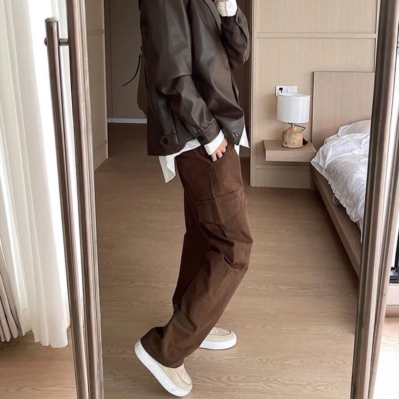 Quần kaki túi hộp unisex,thiết kế trơn túi hộp có 3 màu | BigBuy360 - bigbuy360.vn