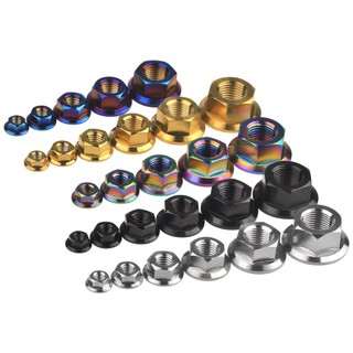 Đai ốc WANYIFA mặt bích titan M5 M6 M8 M10 M12 M14 M16 cho xe máy/ xe đạp