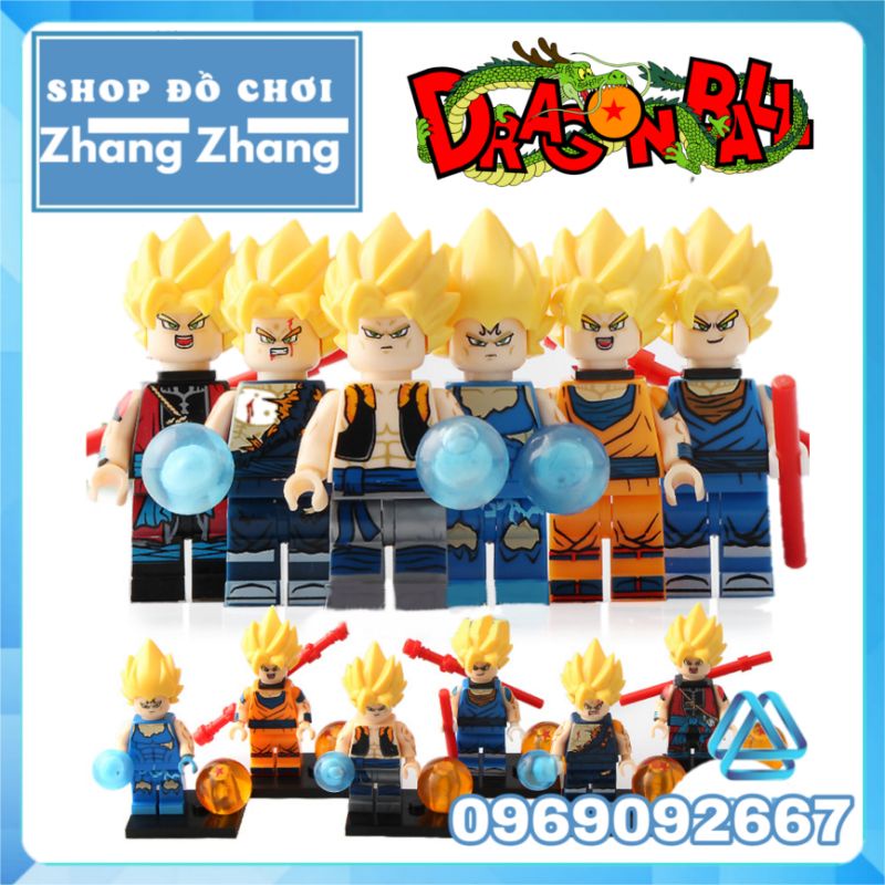 Đồ chơi Xếp hình Dragon ball Gogeta - Vegeta - Xeno Goku - Vegeto Minifigures XP021 025