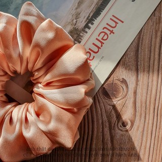 Scrunchies LACIBEL lụa satin, buộc tóc vải handmade