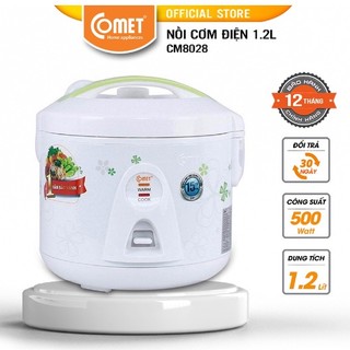 Nồi cơm điện nắp gài chống dính comet - cm8028 1.2lit
