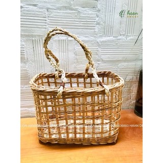 Giỏ mây để quà biếu tặng; Giỏ mây tre cắm hoa; đựng đồ; Decor