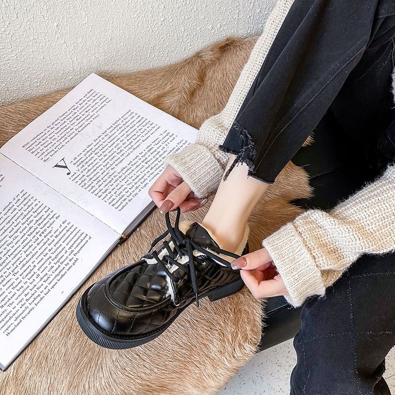 Giày bông bốt bông tuyết thời trang giữ ấm đế bằng chống trượt dễ phối phong cách Hàn Quốc mẫu mới mùa đông 2022 đi ra ngoài cho nữ