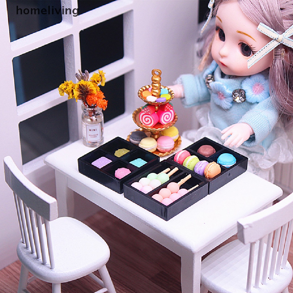 Bộ Giá Đỡ Bánh Trung Thu Tráng Miệng Tỉ Lệ 1: 12 Dùng Trang Trí Nhà Búp Bê