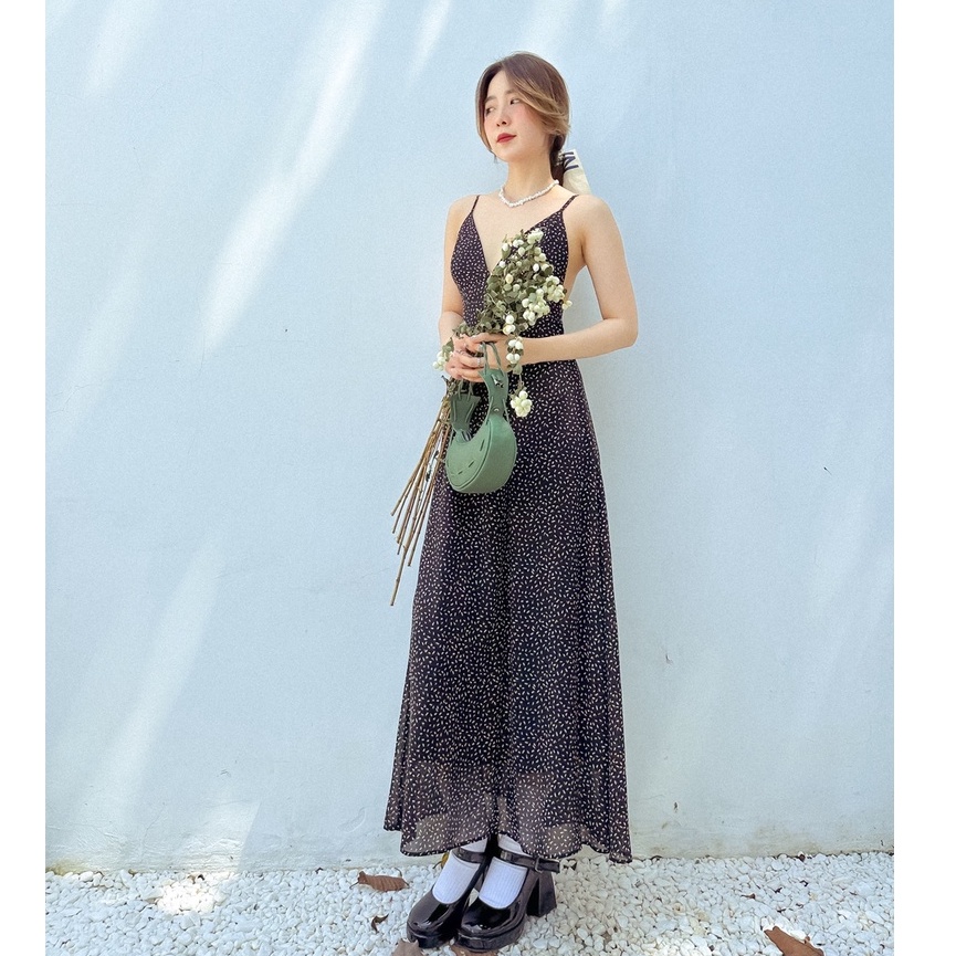 Đầm maxi hai dây xẻ ngực Nancy dress Gem Clothing SP060734