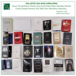 Vial nước hoa Nam chính hãng các mùi