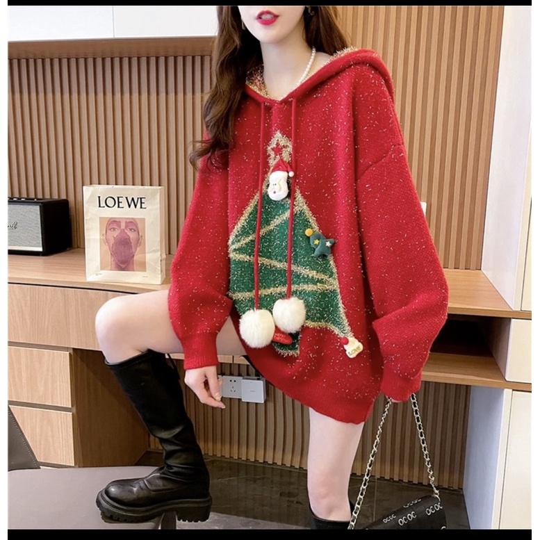 Áo len hình ông già Noel hàng QCL1