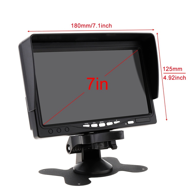 Màn Hình LCD 12V-24V 7 Inch TFT Màu HD Cho Xe Hơi Xe Tải CCTV
