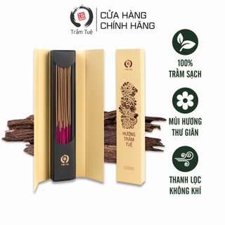 Nhang trầm hương thượng hạng Trầm Tuệ hộp 90 nén với 100% nguyên liệu sạch, mùi hương thơm ngọt, dịu nhẹ, tuyệt hảo